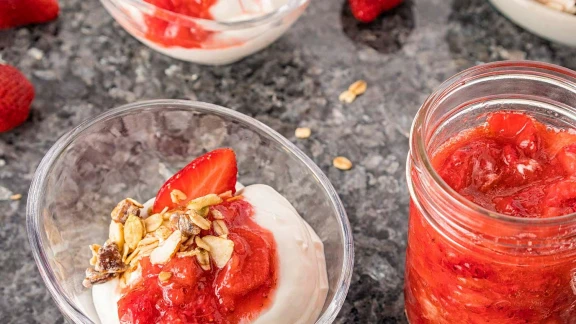Strawberry-Rhubarb Freezer Jam