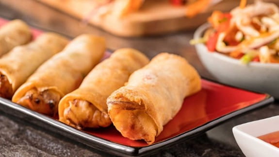 leftover-chicken-spring-rolls