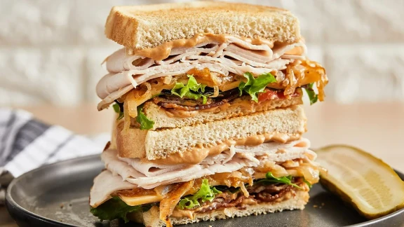 Sweet Applewood Turkey Sandwich with Caramelized Onions