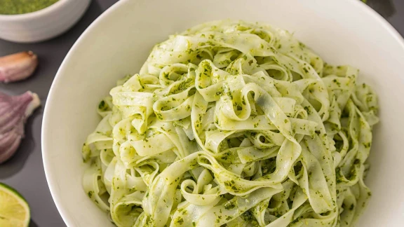 Rice Noodles with Thai Pesto