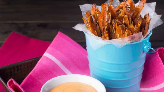 Honey Roasted Sweet Potato Frites