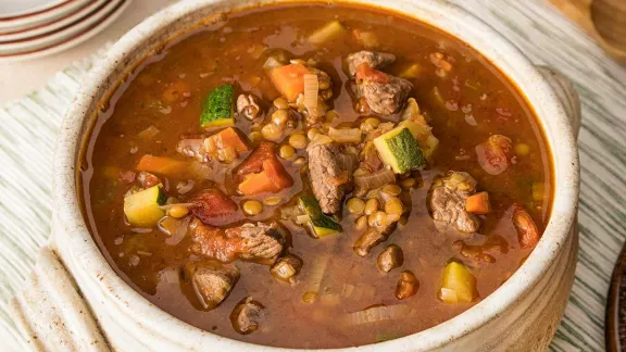 Hearty Beef and Lentil Soup