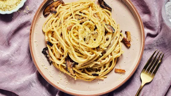 Pâtes carbonara végétaliennes