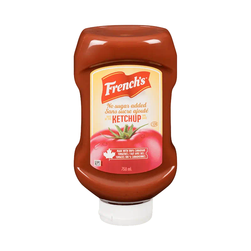 FRENCH’S NO SUGAR ADDED, TOMATO KETCHUP WITH STEVIA