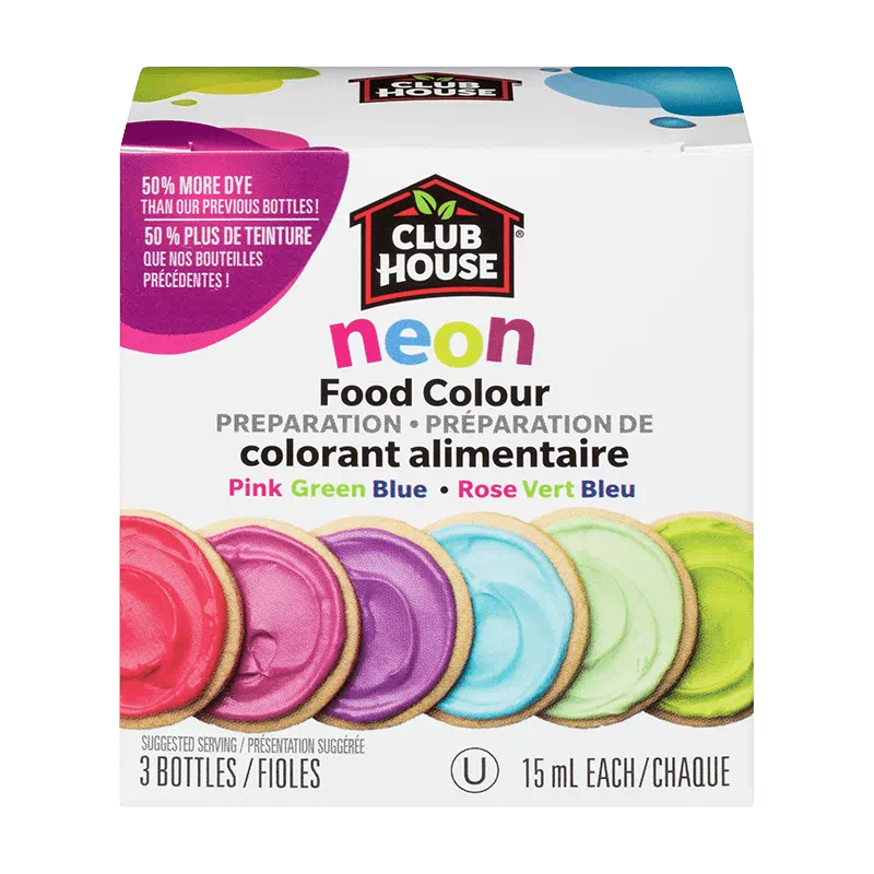 club house neon food color