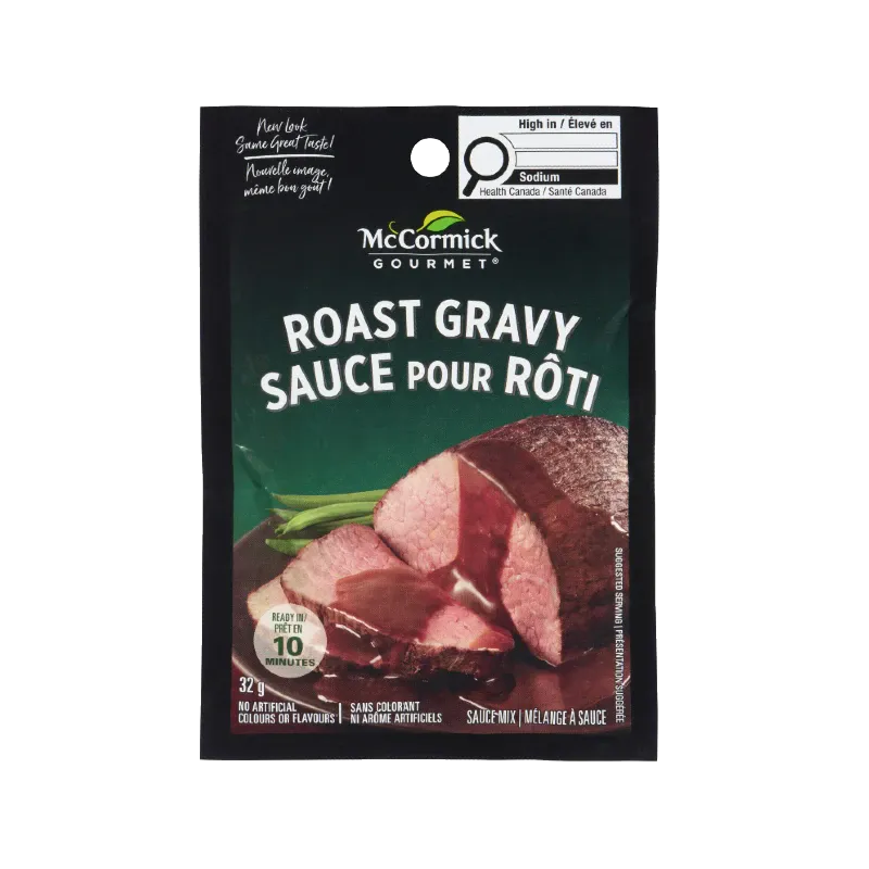 McCormick Gourmet Roast Gravy sauce mix packet