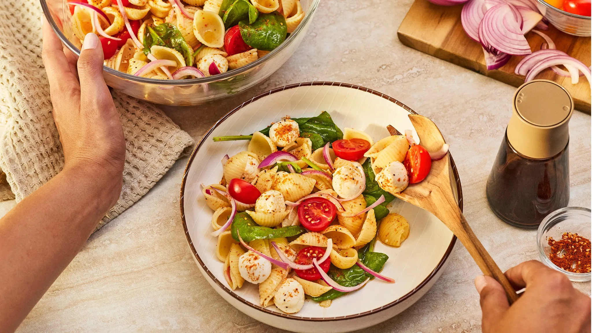 Pasta Salad Caprese recipe image
