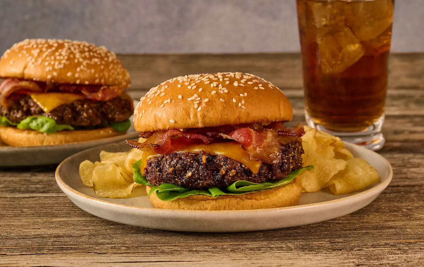 Caramelized Onion Pub Burgers