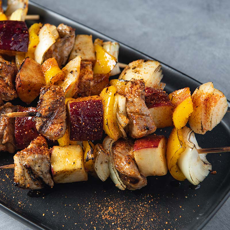 Brochettes de porc barbecue - Recette Ptitchef