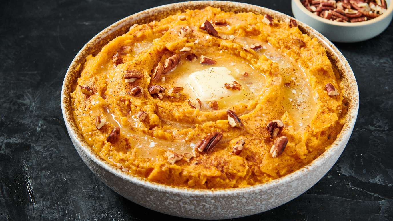 slow cooker mashed sweet potatoes