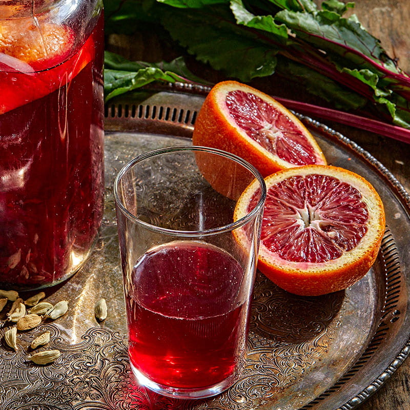 Blood Orange, Beet and Cardamom Sipping Sour