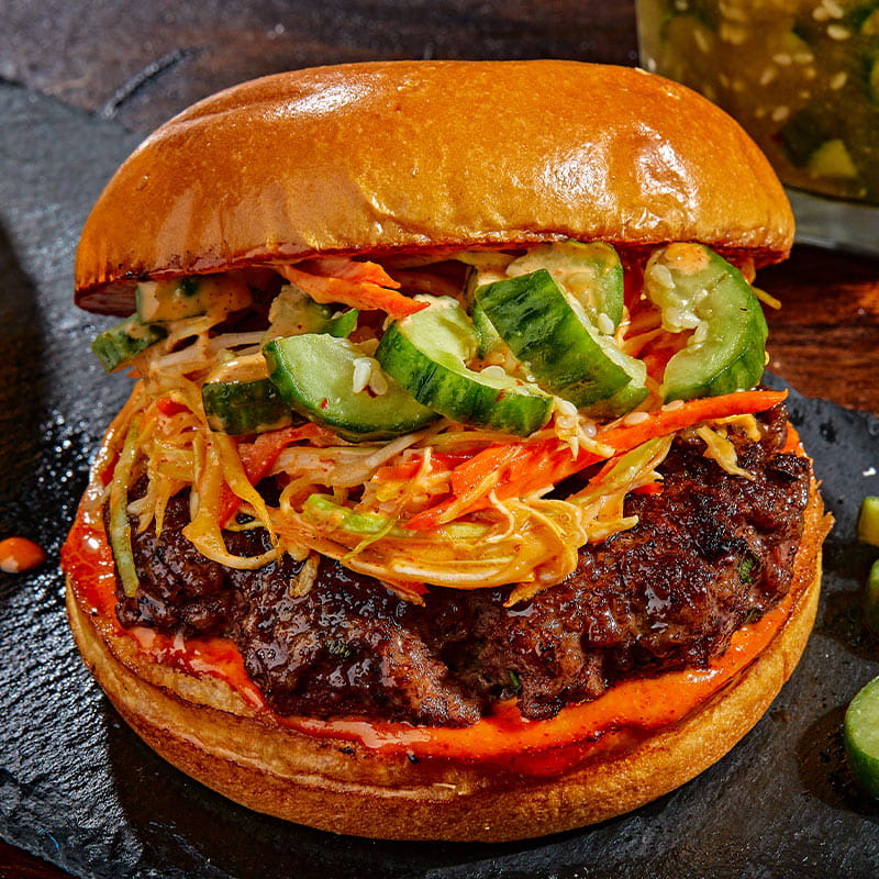 korean double smash burger