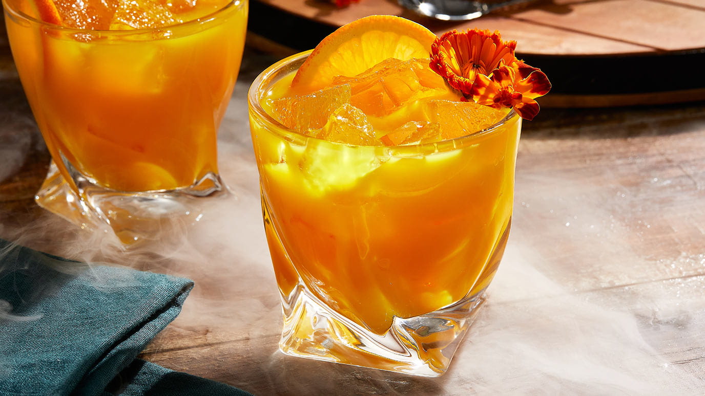 marigold and smoke cocktail