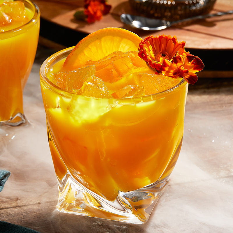 marigold and smoke cocktail
