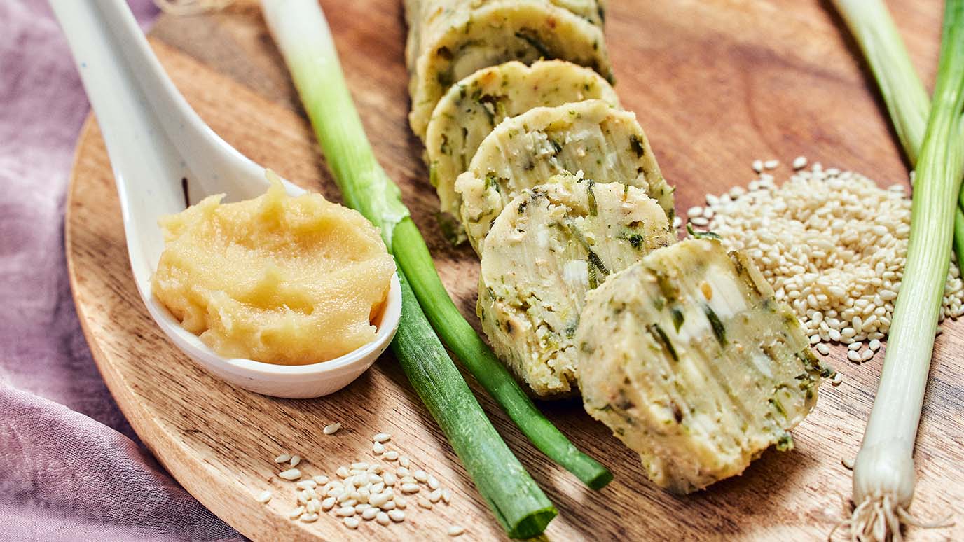 scallion miso sesame butter