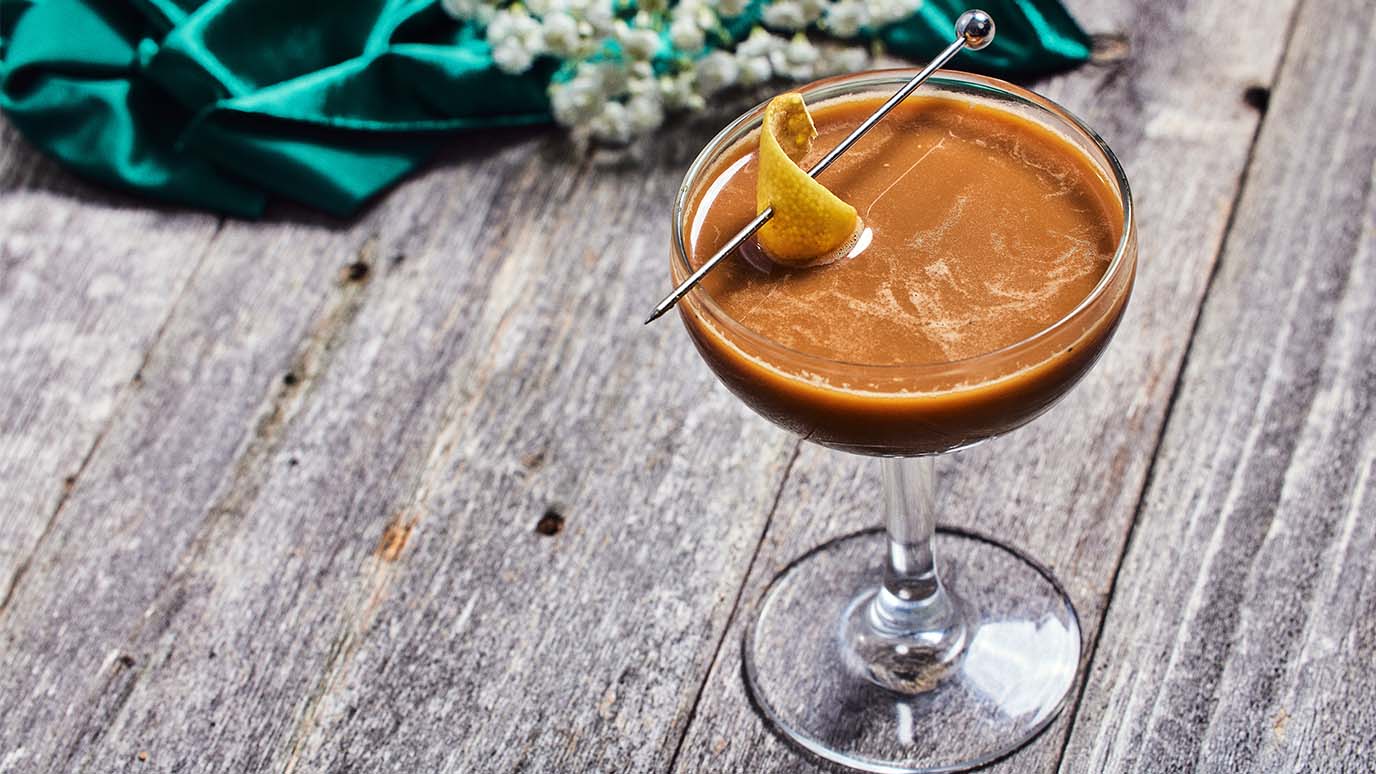 chicory coffee and elderflower mocktail
