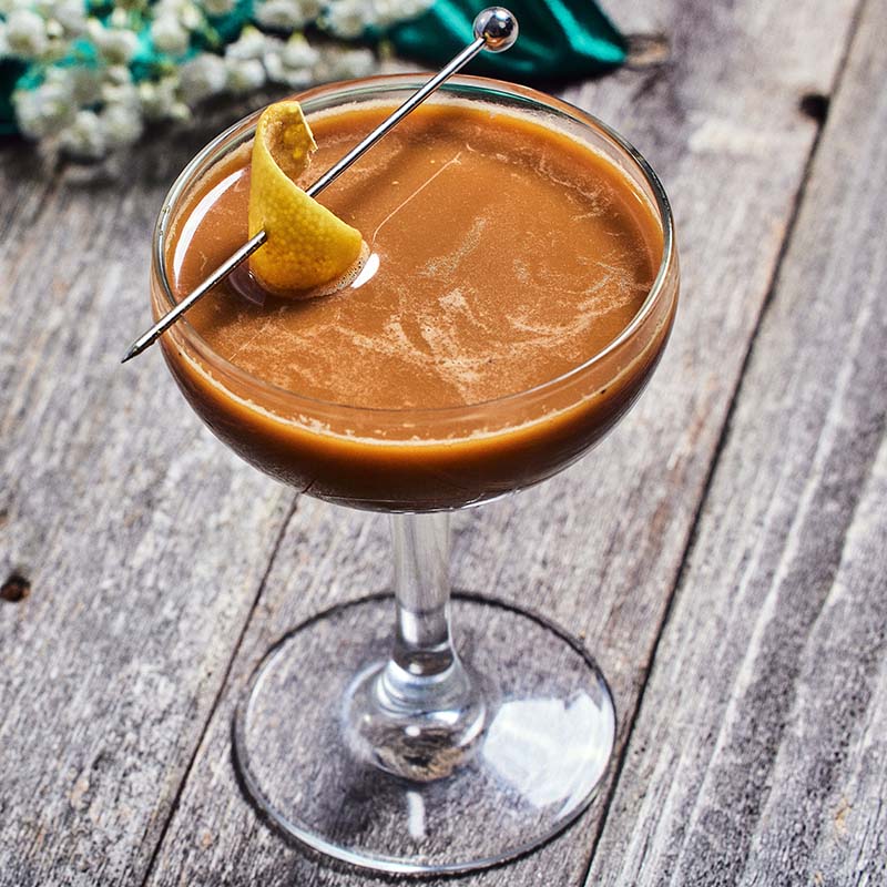 chicory coffee and elderflower mocktail