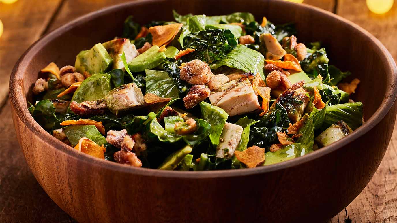 Grilled Chicken Chopped Salad with Cilantro Vinaigrette
