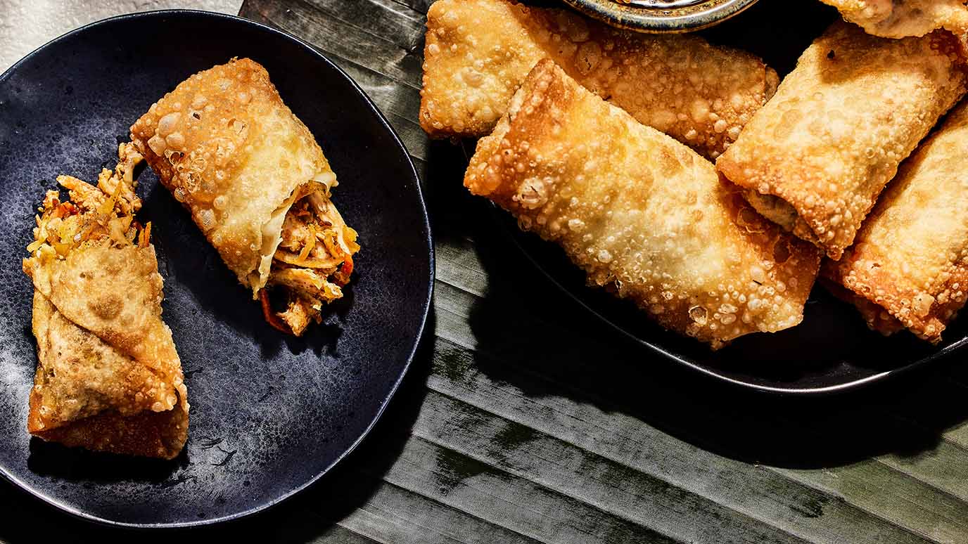 Duck Egg Rolls with Chipotle Tamarind Sauce