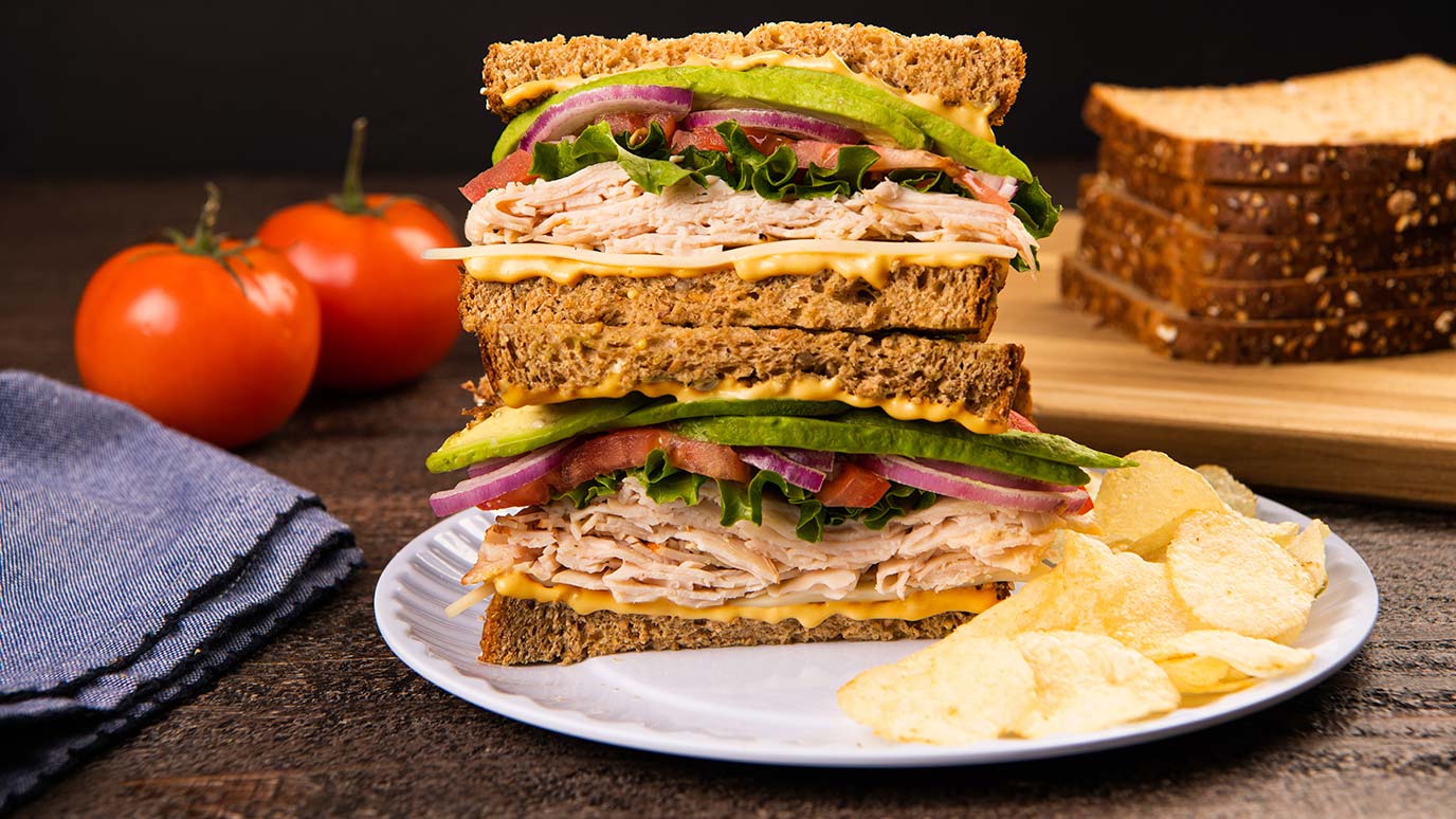 Turkey and Swiss Sandwiches with Creamy Mustard