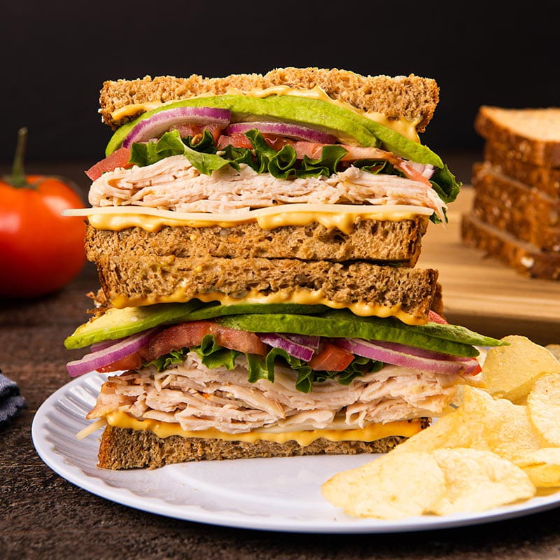 Turkey and Swiss Sandwiches with Creamy Mustard