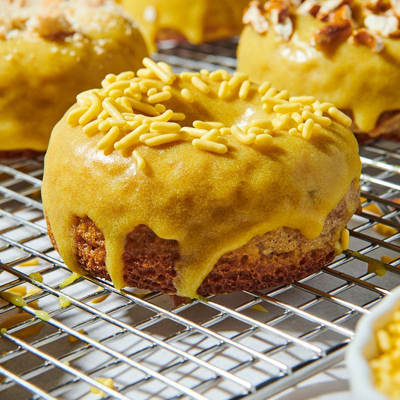 Mustard Glazed Cake Donuts