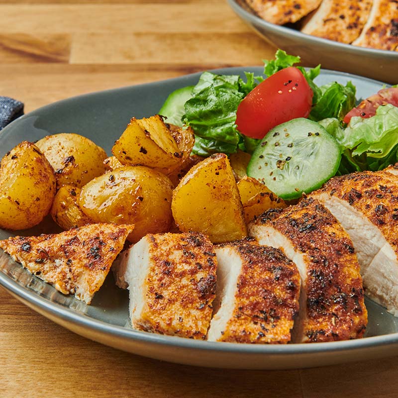 Air Fryer Chicken Breast and Potatoes