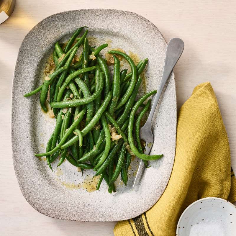 brown butter and garlic green beans
