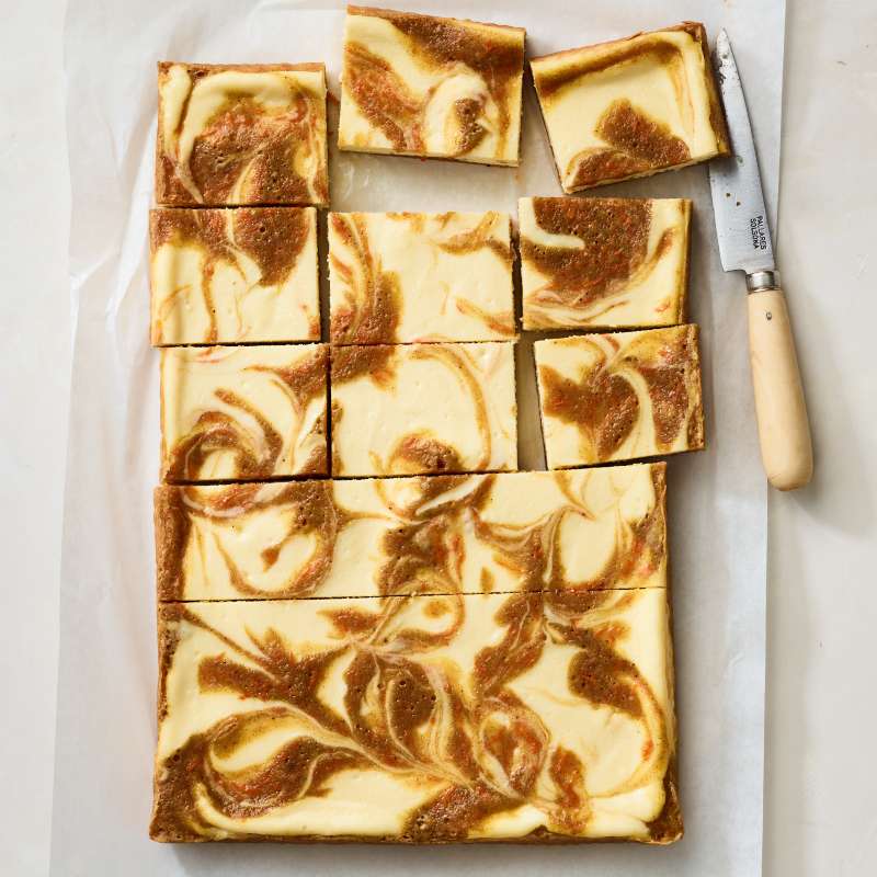 carrot cake swirled cream cheese