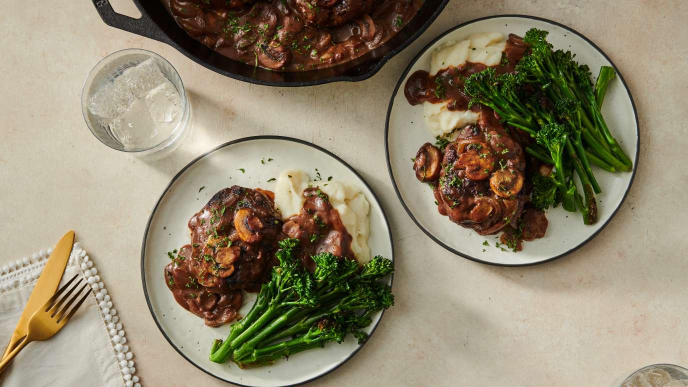 hamburger steak with gravy