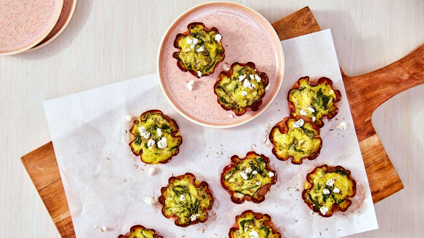 mini ham and egg quiche