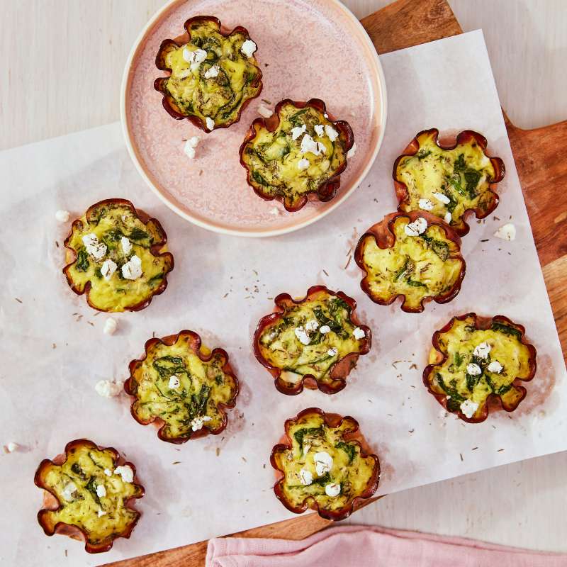 mini ham and egg quiche